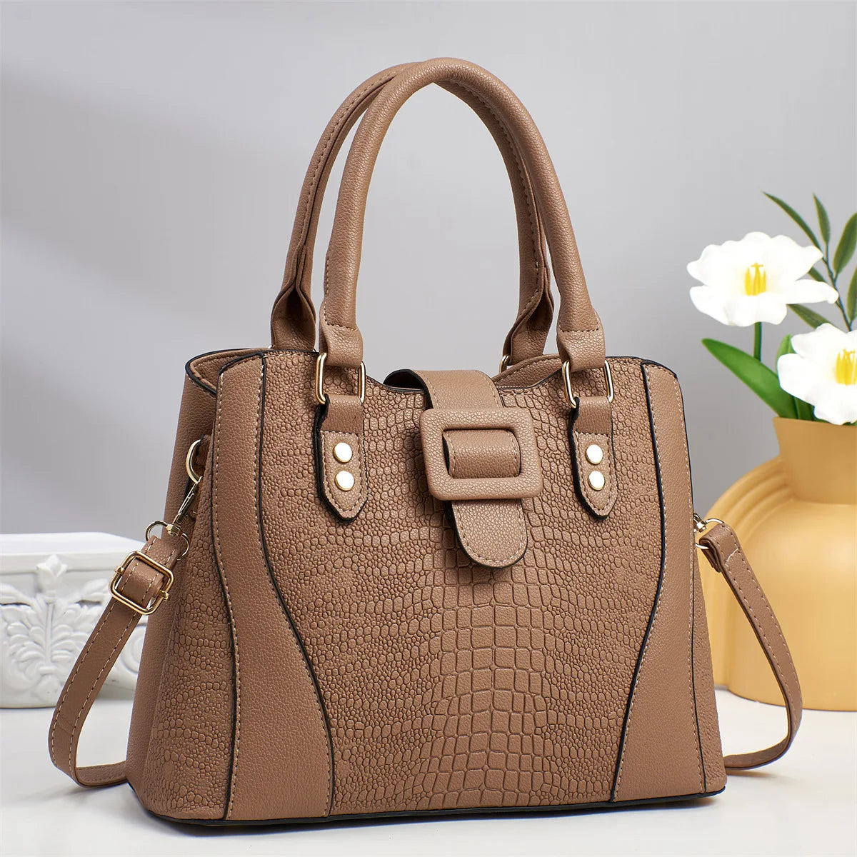 Alligator Pattern Handbag