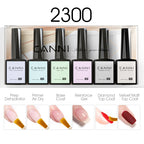 CANNI Nail Gel Polish Set Upgraded HEMA FREE Summer Nails Smooth Texture Ultra Gloss Top Coat Pigmented Gel Soak off UV LED Gel