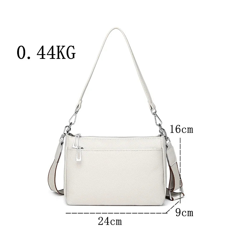 Leather Crossbody Tote Bag
