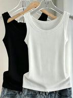 3PCS Ribbed Cotton Tank Top
