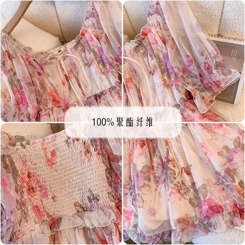 Chiffon Shirt Thin Floral Top