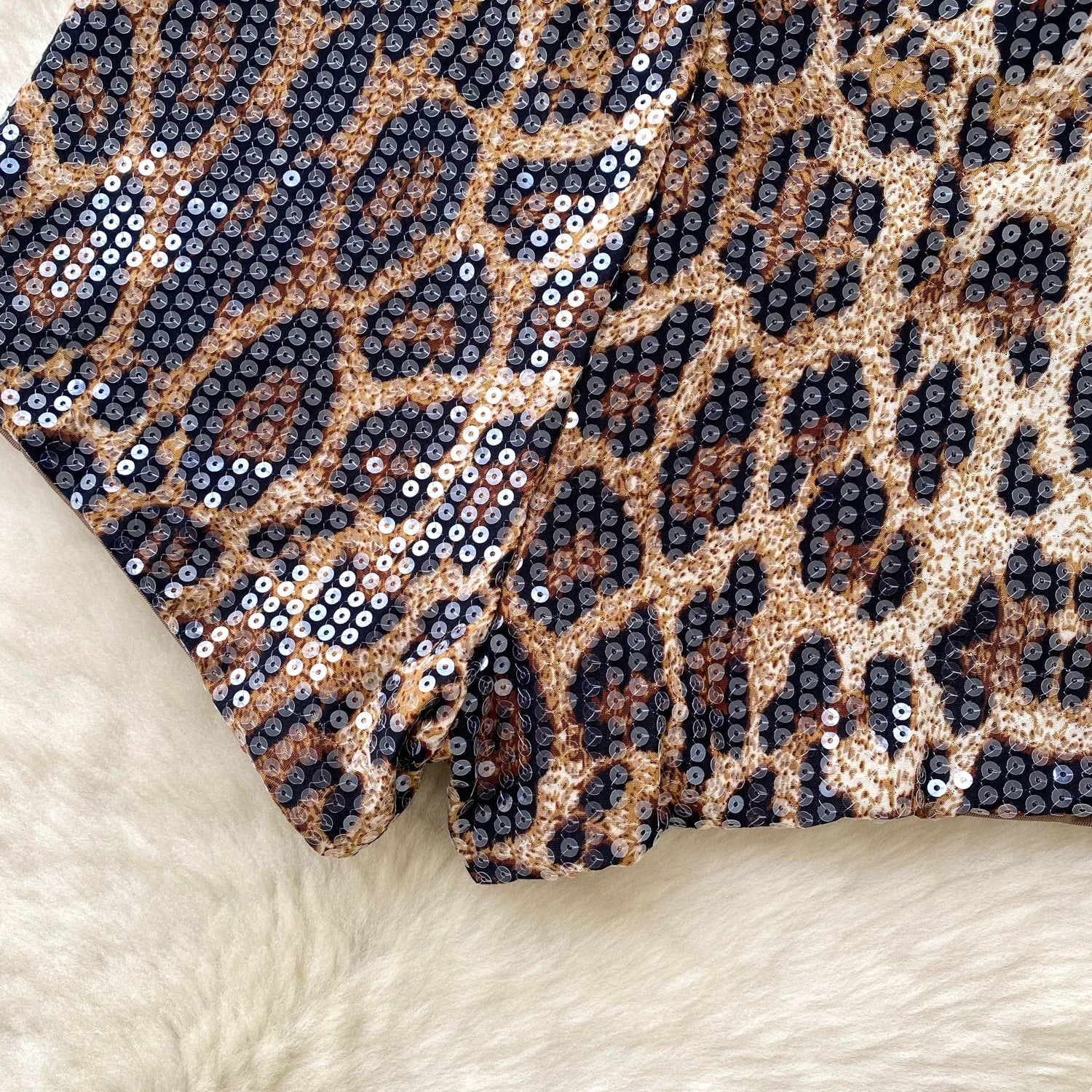 Leopard Sequin Shorts
