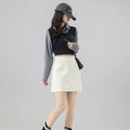 High Waist Woolen Wrap Hip Skirt