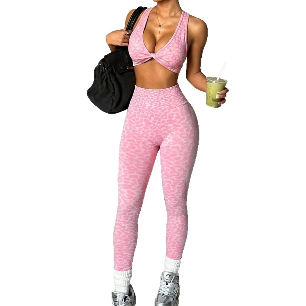 Leopard Print Yoga Set