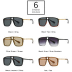 SHAUNA Retro Double Bridges Pilot Sunglasses