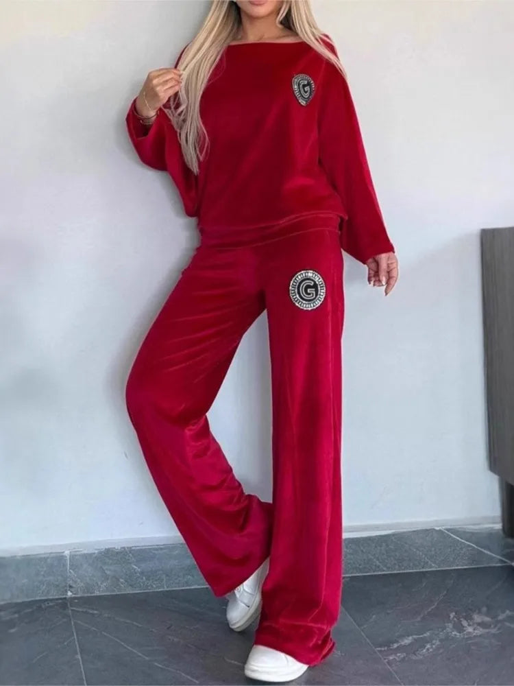 Velvet Pants Set