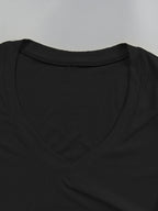 Short Sleeve V Neck Dress