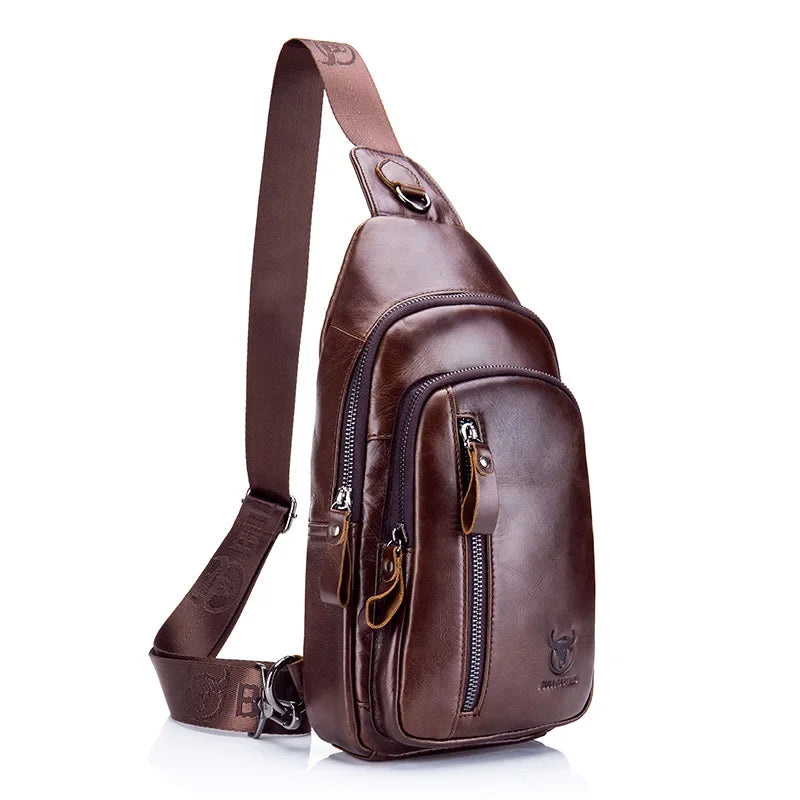 Genuine Leather Casual Crossbody Bag