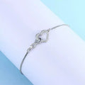 925 Sterling Silver Heart Zircon Bracelet