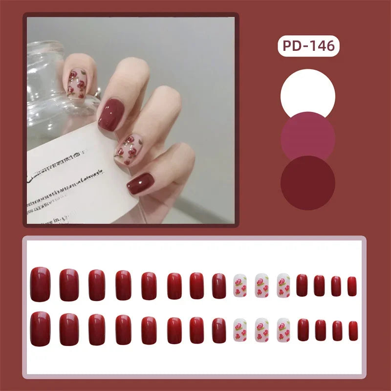 24P Rainbow Fake Nail