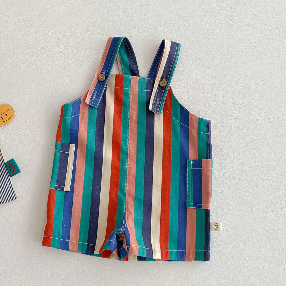 Striped Overalls