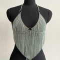 Metal Chain Halter Neck Top