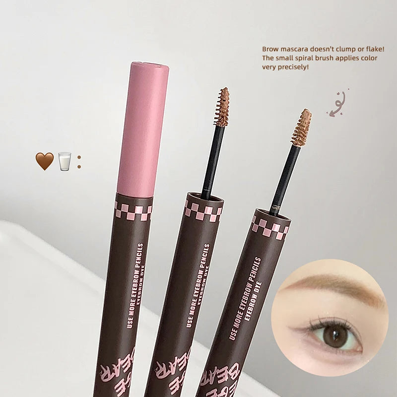 2-in-1 Dual-Ended Eyebrow Pencil & Tinting Mascara - Waterproof, Long-Lasting, Smudge-Proof, Natural Finish Eyebrow Makeup