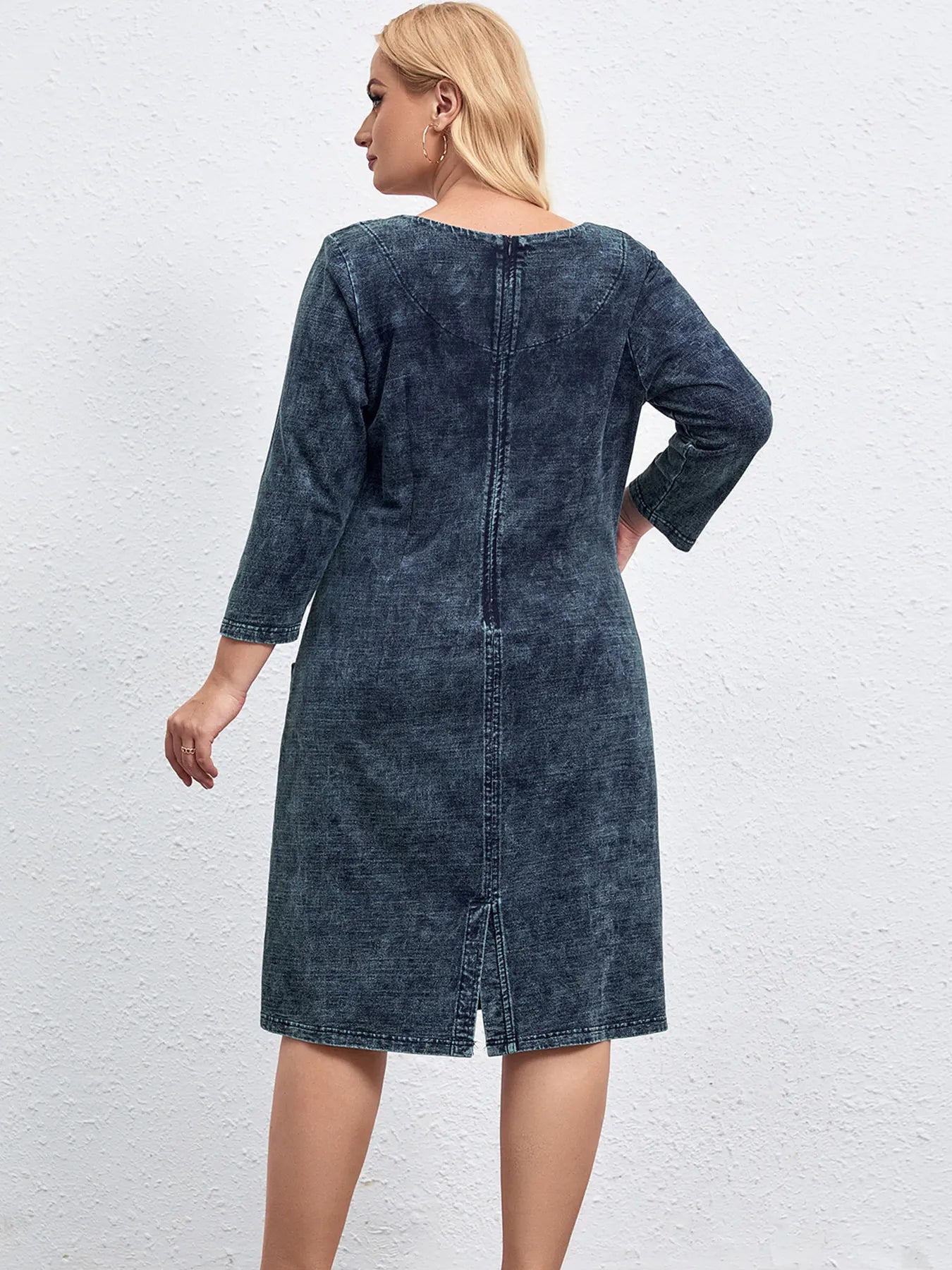 Knitted Denim Dress