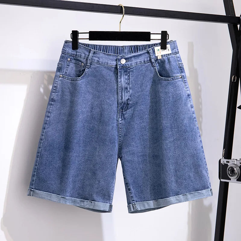 Five-Point Denim Shorts