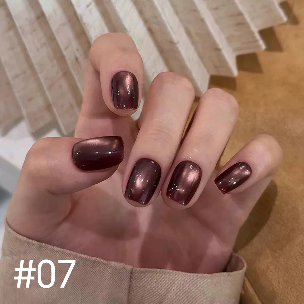12ml 1-21pcs Brown Gold Cat Eye Gel Nail Polish