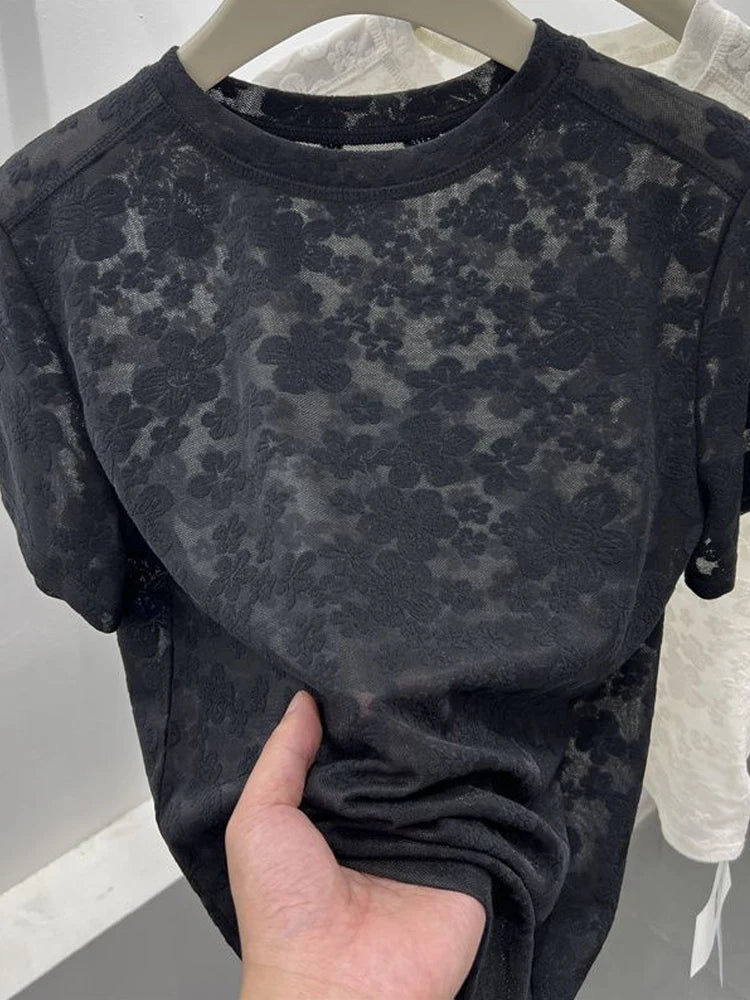 Lace Crew Top