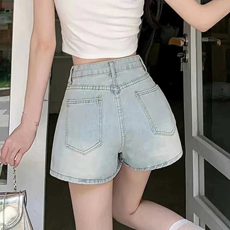 Bow Knot A-Line Denim Skirt