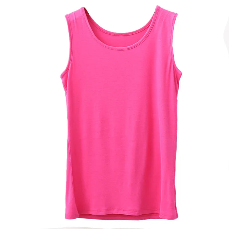 Solid Color Loose Sleeveless Tank