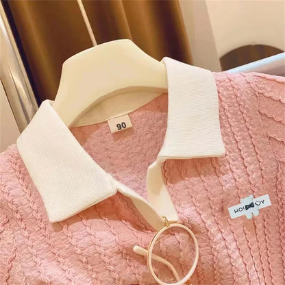 ガールズ服セット 夏 キッズ かわいい スイート 半袖トップス+ショートパンツ 2点セット 子供服 カジュアル 快適 スポーツウェア スーツ 2-10歳
