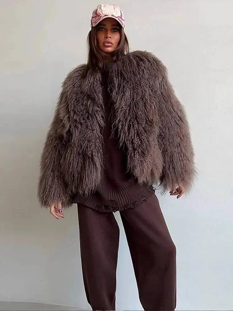 DEAT Faux Fur Coat