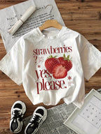 Strawberry Graphic Print Tee