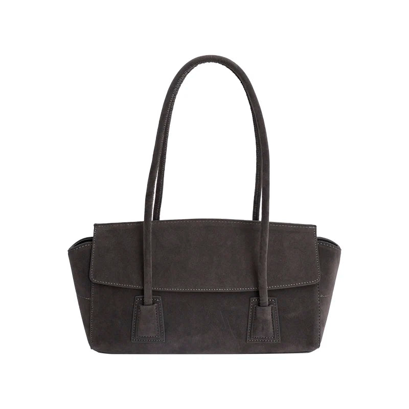 Faux Suede Shoulder Bag