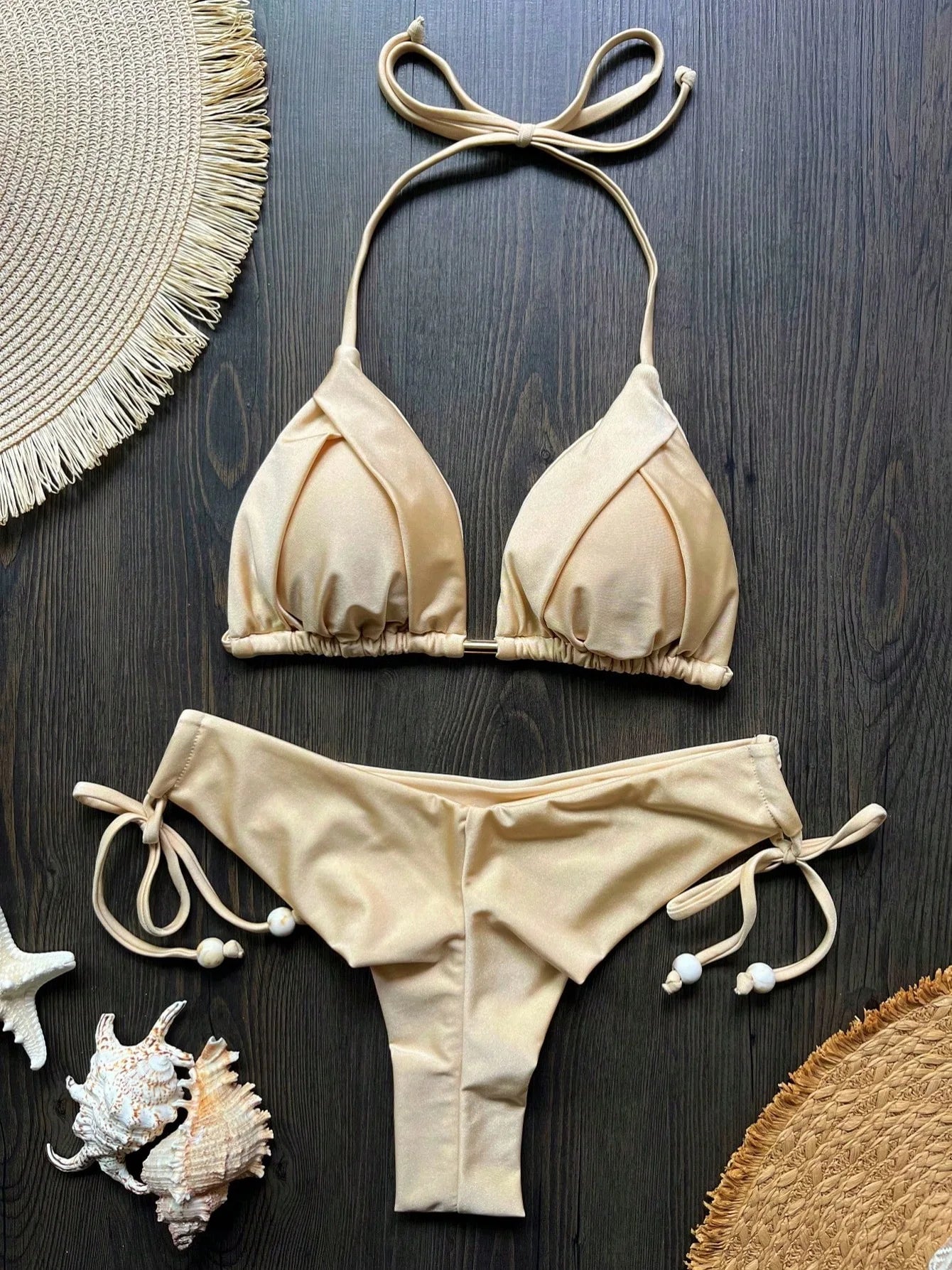 RUOTONGSEPT Folds Bikini