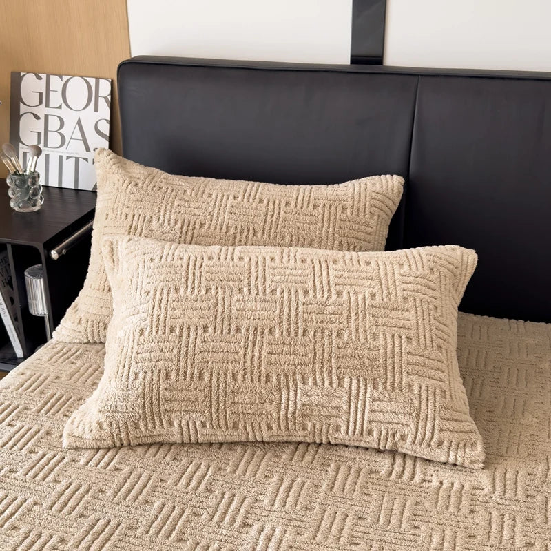 Embossed Plush Fitted Sheet
