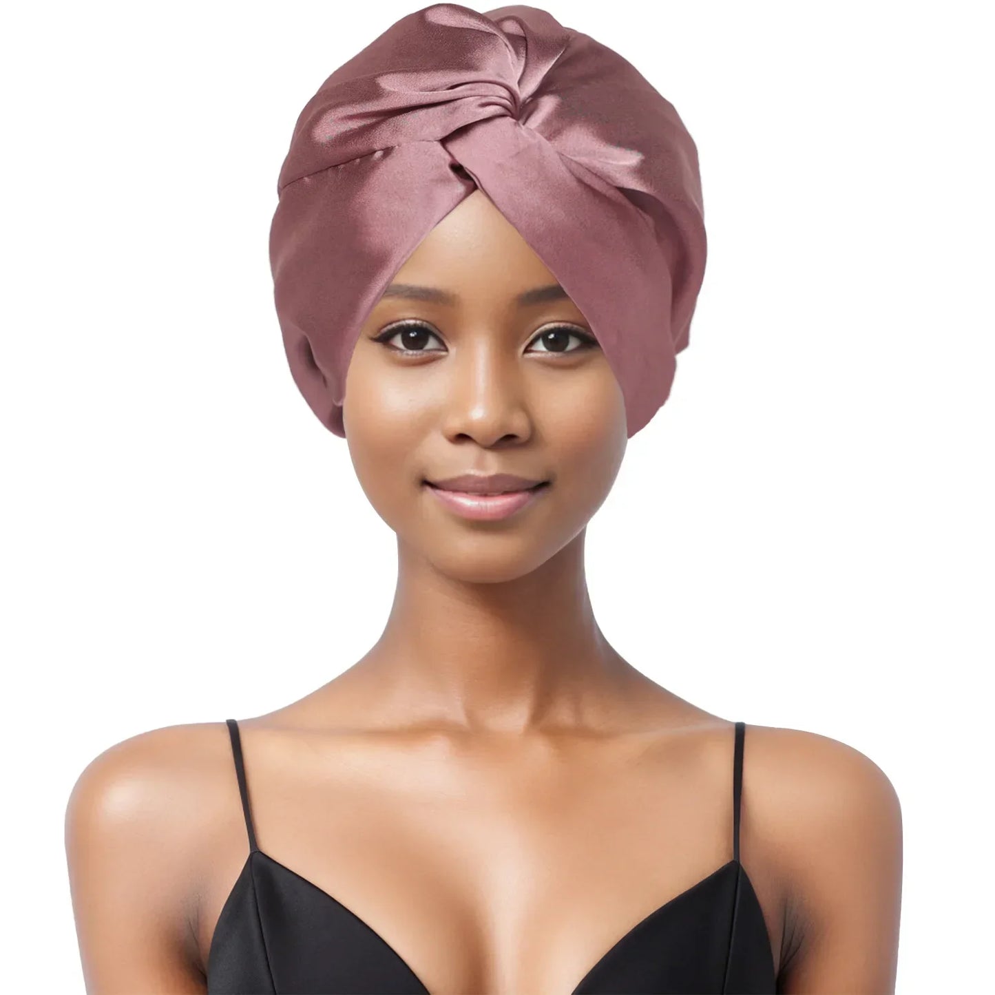 Double Layer Satin Turban Bonnet