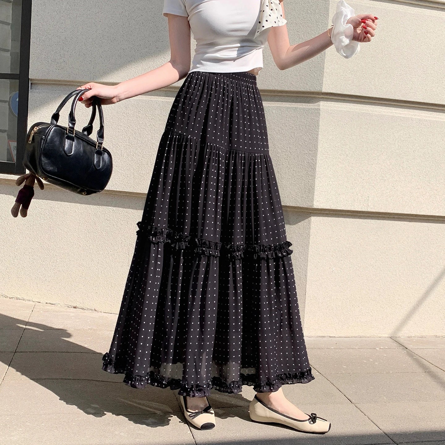 Polka Dot Maxi Skirt