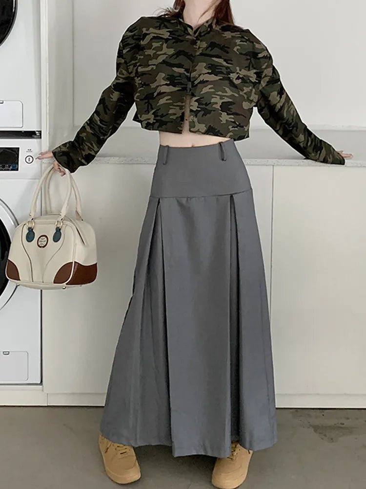 Qiukichonson Midi Long Skirt