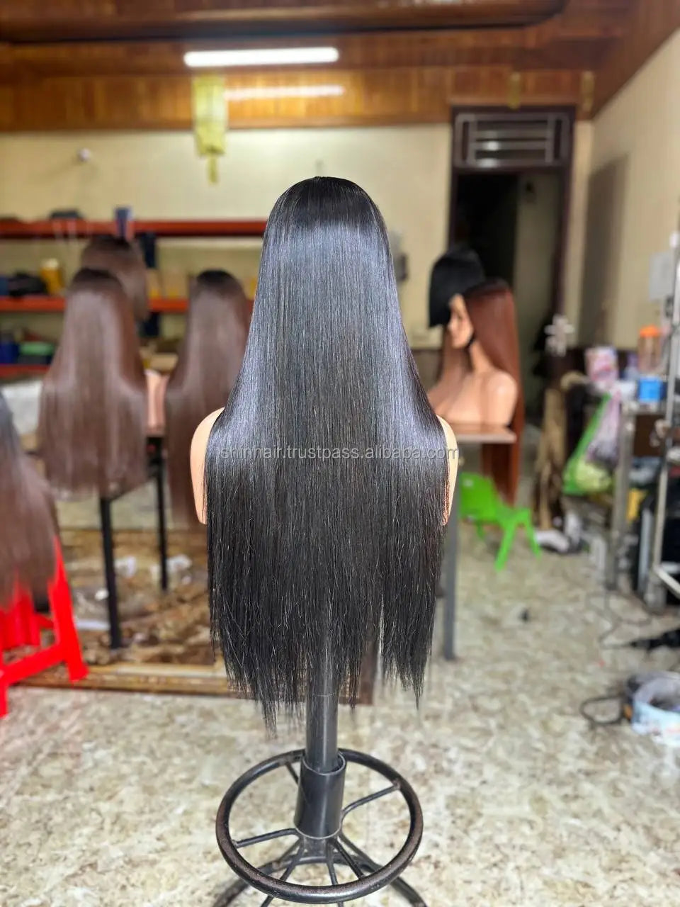 Bone Straight Raw Natural Hair Glueless Wig