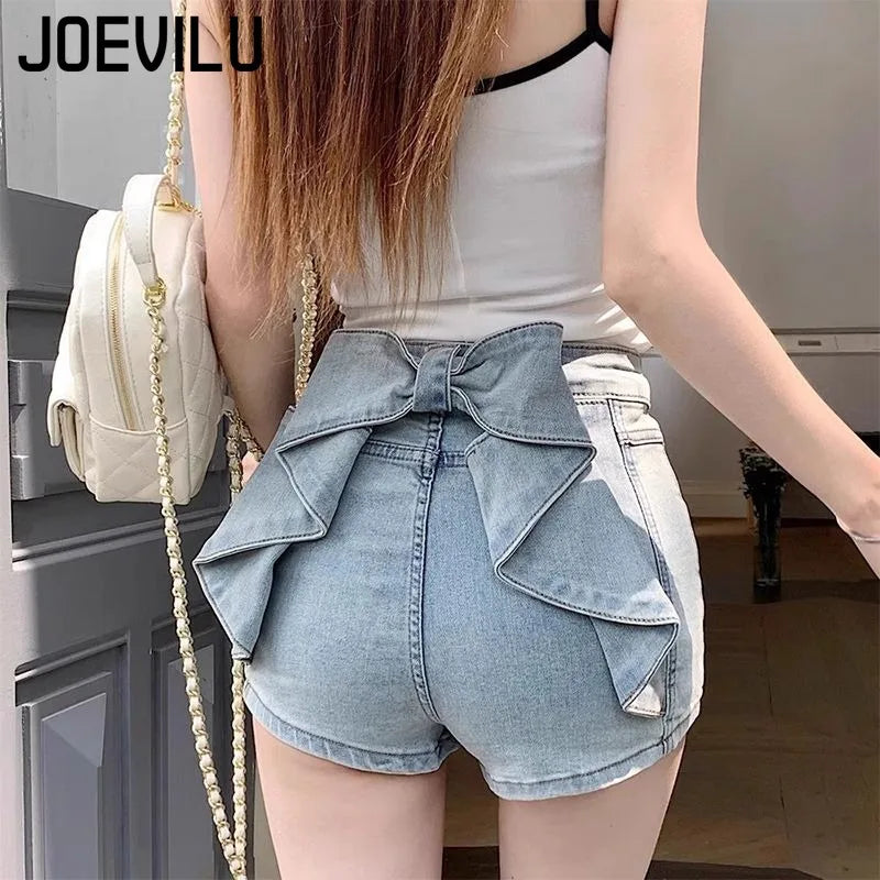 Bow Denim Shorts