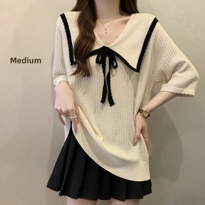 Knitted Short Sleeve T-Shirt