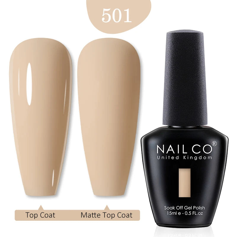 NAILCO 15ml Nail Gel Polish Winter Nude Colors Hybrid Gel Varnish Manicure UV Gel Nail Polish Primer Top Base Coat LED Nails Art