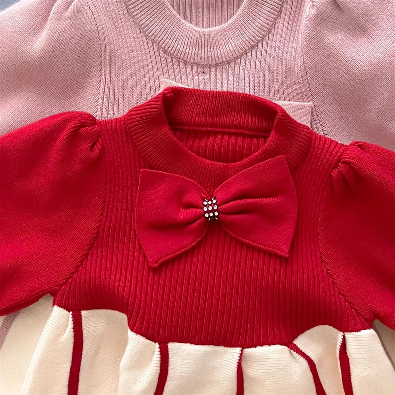 Ribbed Knit A-Line Dress