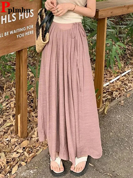 Baggy Elastic Waist Pants