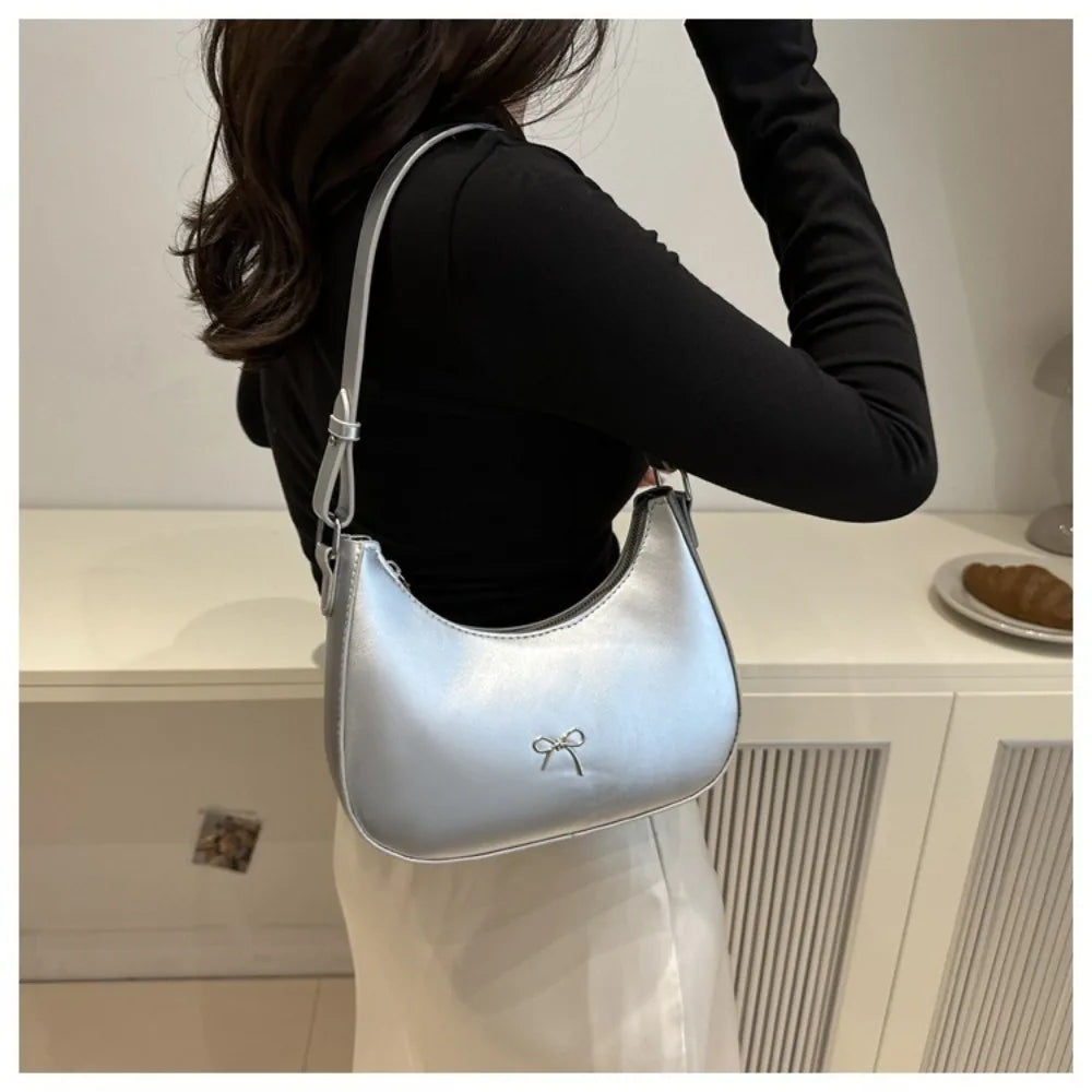 Bowknot PU Leather Handbag