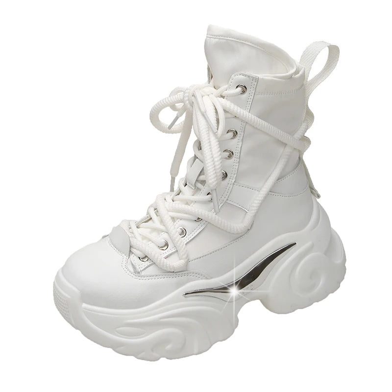 Ankle Chunky High Platform Breathable Sneakers
