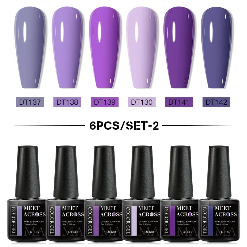 6Pcs Gel Nail Polish Set