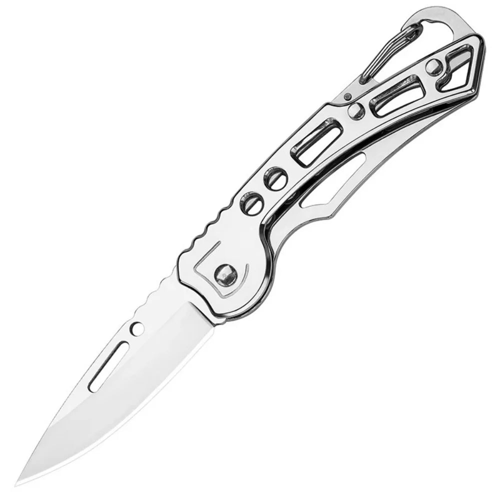 Folding Pocket Knife Stainless Steel Fishing Knife Portable Fruit Carrying Kitchen Tool Household Foldable Food Knife Hand Tools