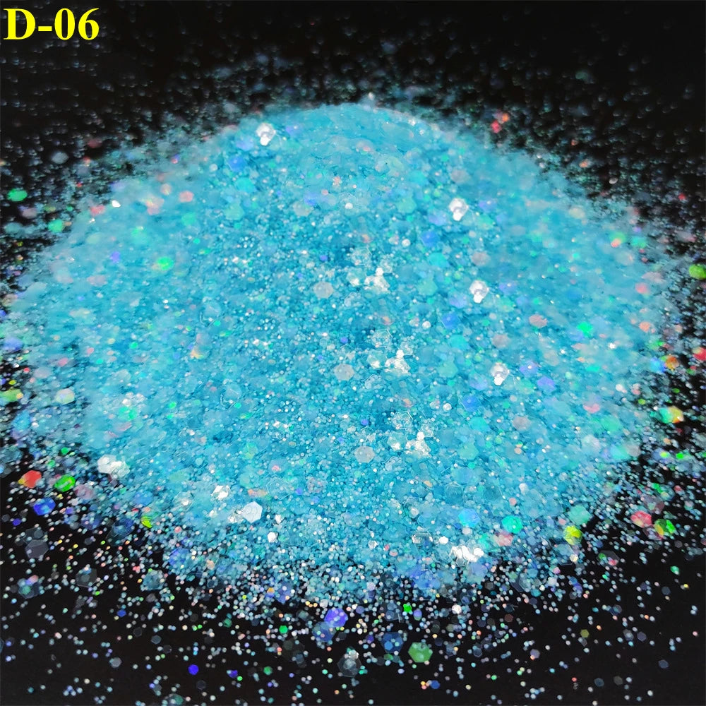 1KG Wholesale Mixed Size Holographic Nails Sequins Manicure Glitter Flakes Paillettes Nail Art Decorations Body/Face Glitter