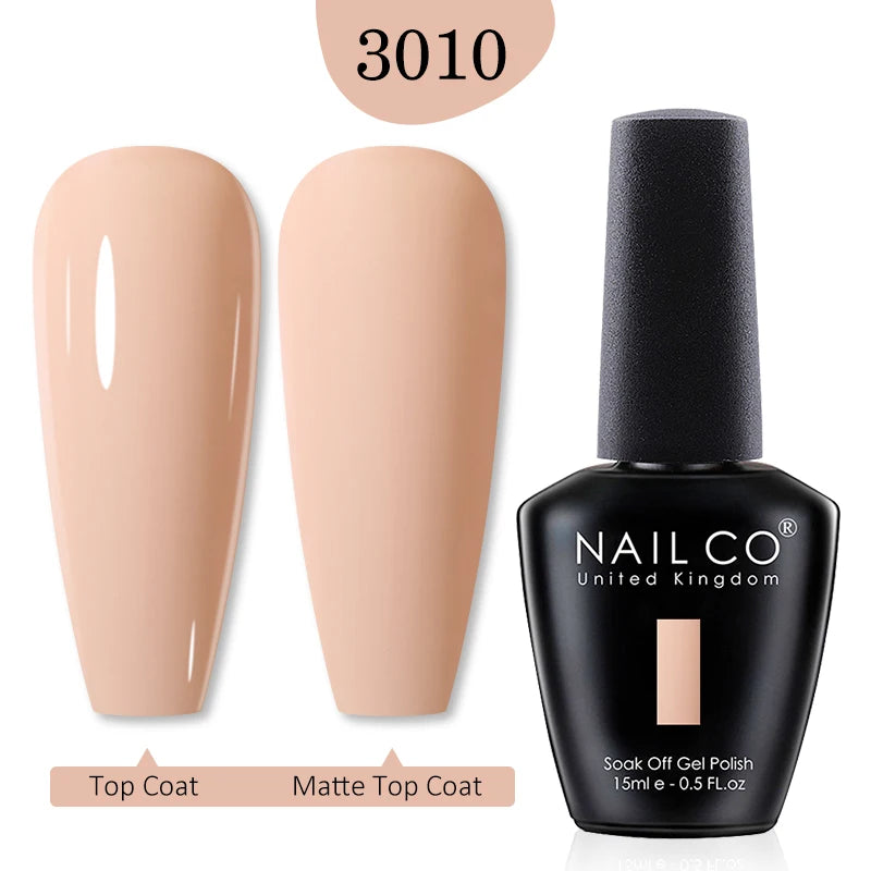 NAILCO 15ml Nail Gel Polish Winter Nude Colors Hybrid Gel Varnish Manicure UV Gel Nail Polish Primer Top Base Coat LED Nails Art