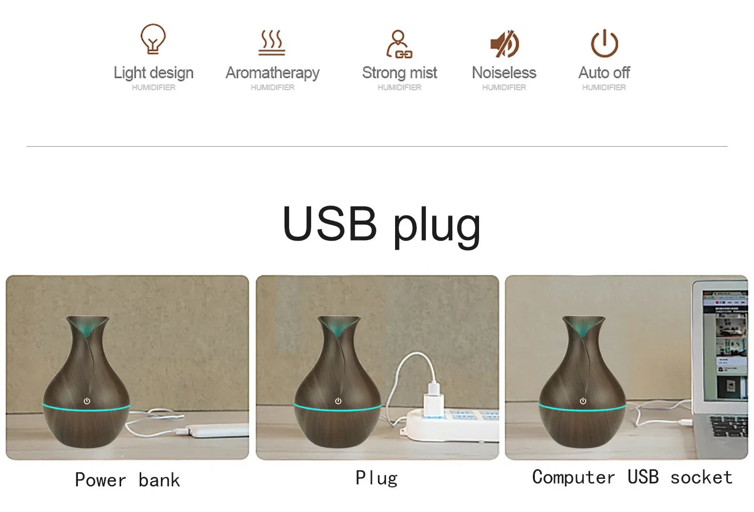 Air Humidifier Essential Oil Diffuser