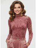 Leopard Print Turtleneck
