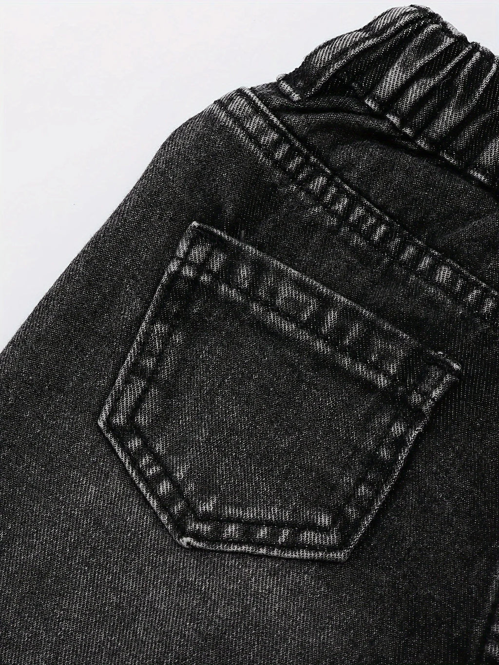 Heart Pattern Patchwork Straight-Leg Jeans