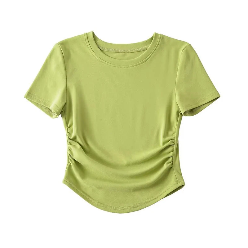Crew Neck Short Sleeve Cotton Tee