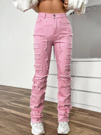 Denim Straight Pants