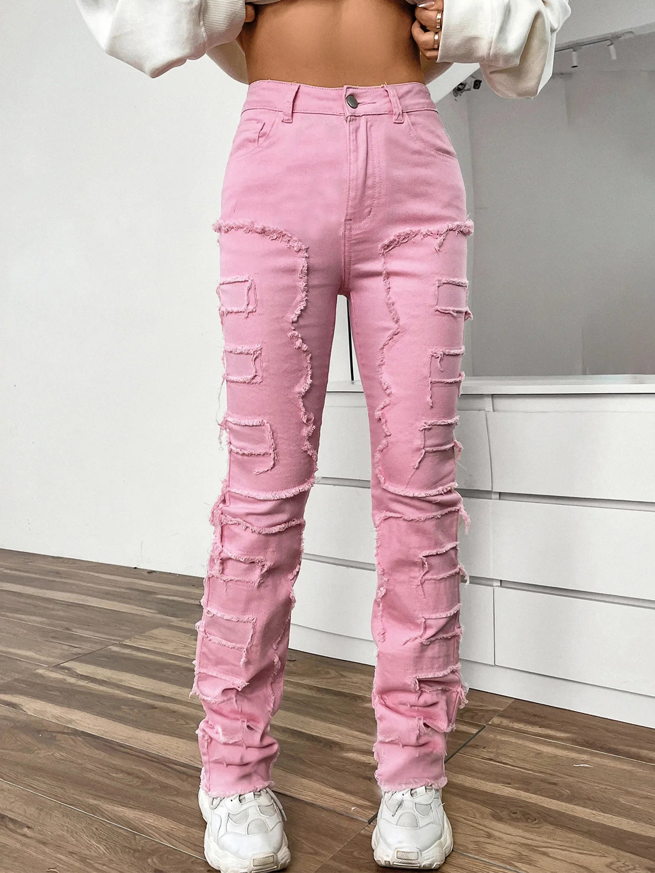 Denim Straight Pants